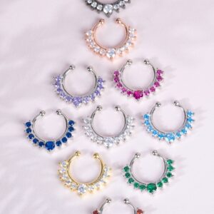 Earcuff con Cristales Morado