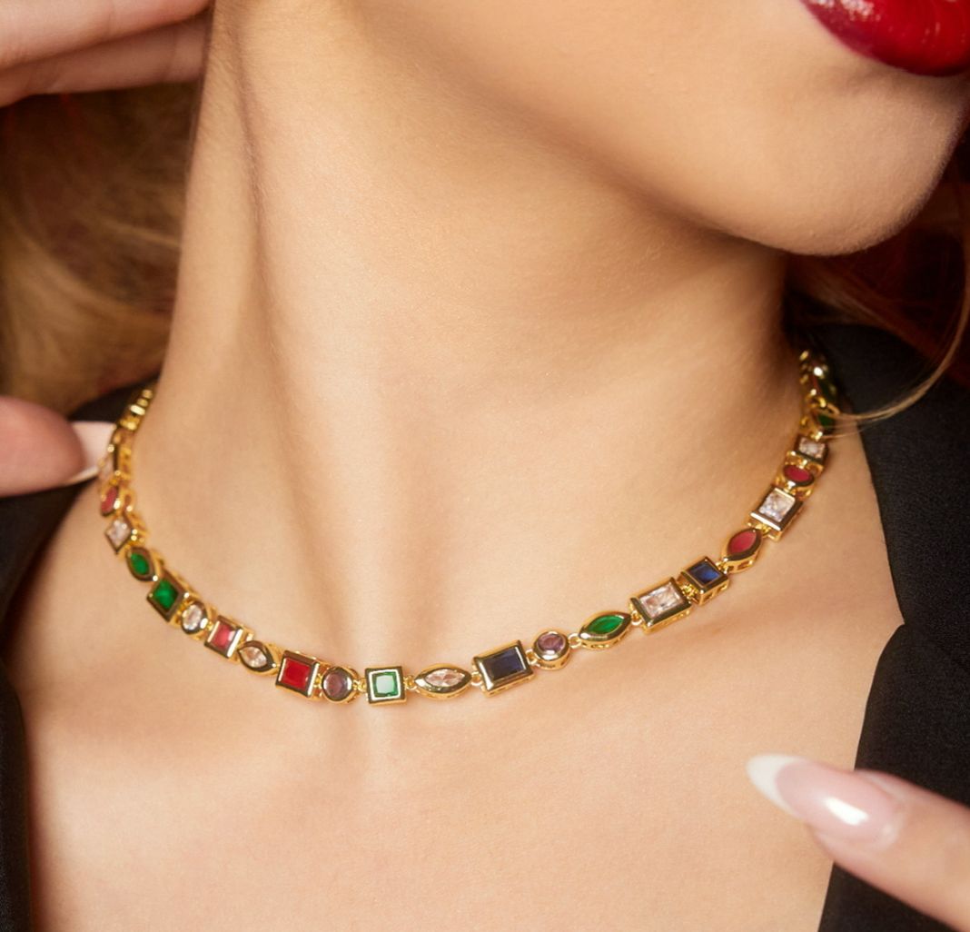 Collar Brillo Geométrico
